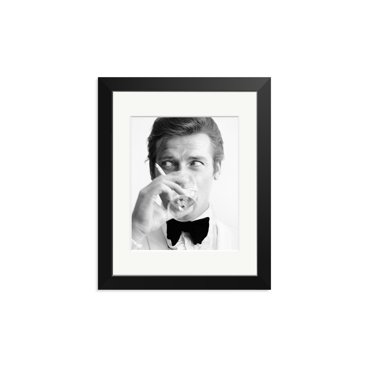 Shaken Not Stirred Framed Print Black Small