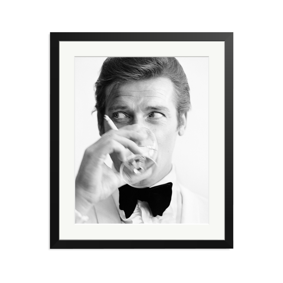 Shaken Not Stirred Framed Print Black Large