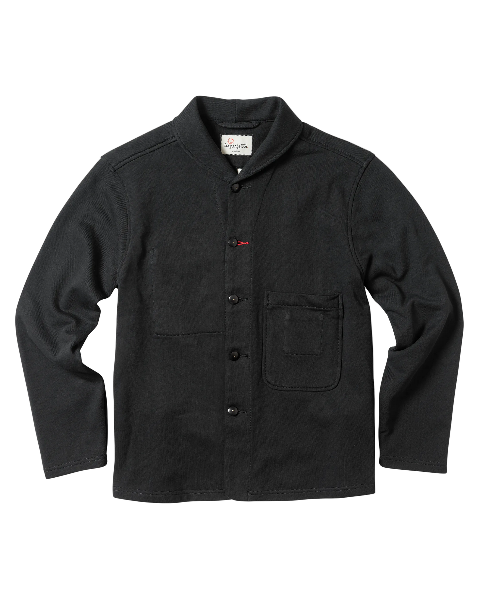 Shepherds Shirt in French Terry Obsidian