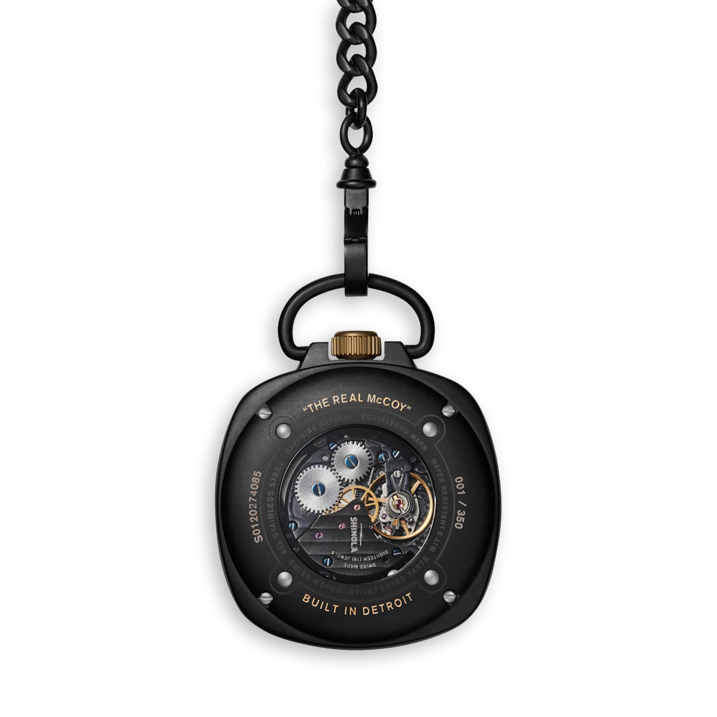 Shinola Elijah McCoy Mechanic Pocket Watch