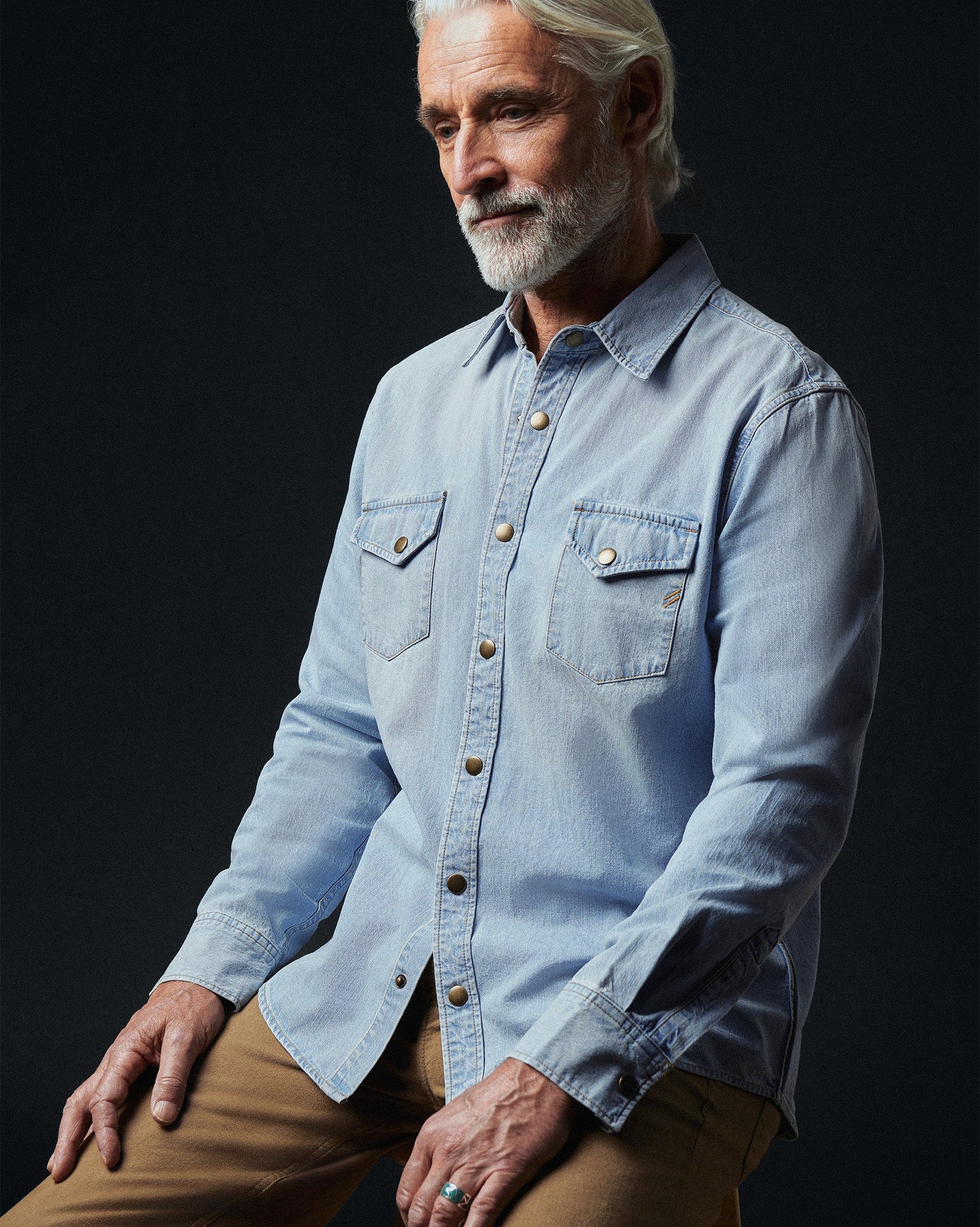 Billy Reid Washed Shoals Denim Shirt