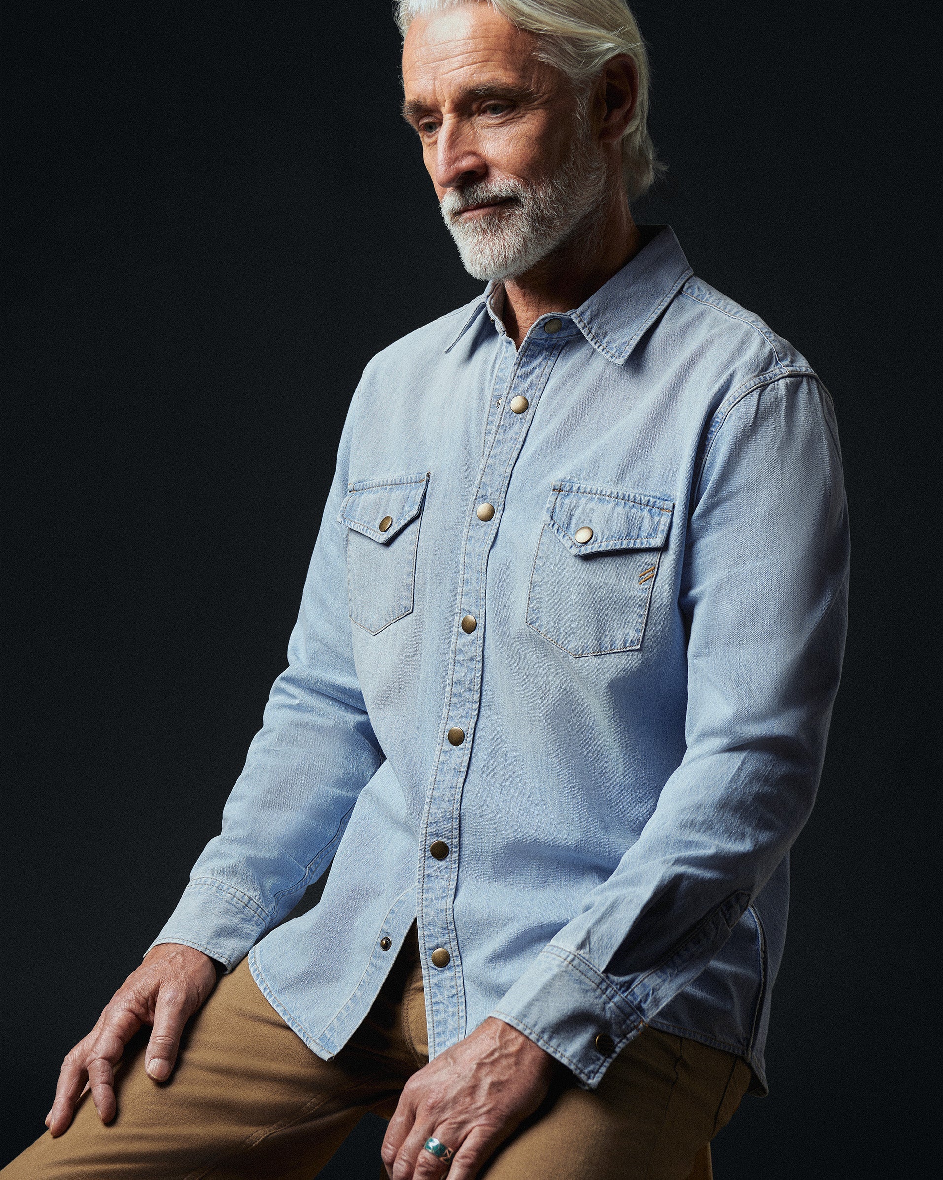 Billy Reid Washed Shoals Denim Shirt