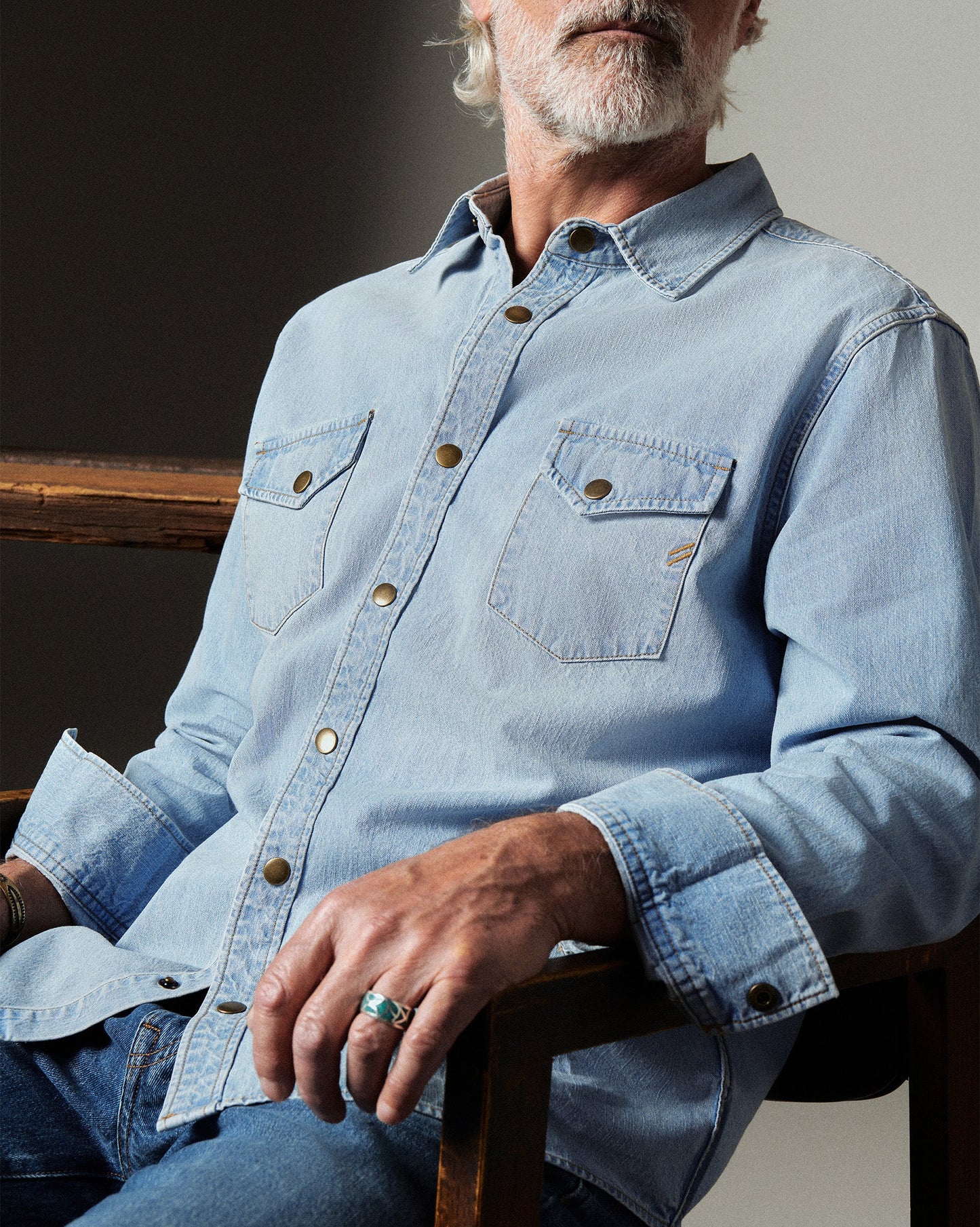 Billy Reid Washed Shoals Denim Shirt