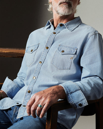 Billy Reid Washed Shoals Denim Shirt