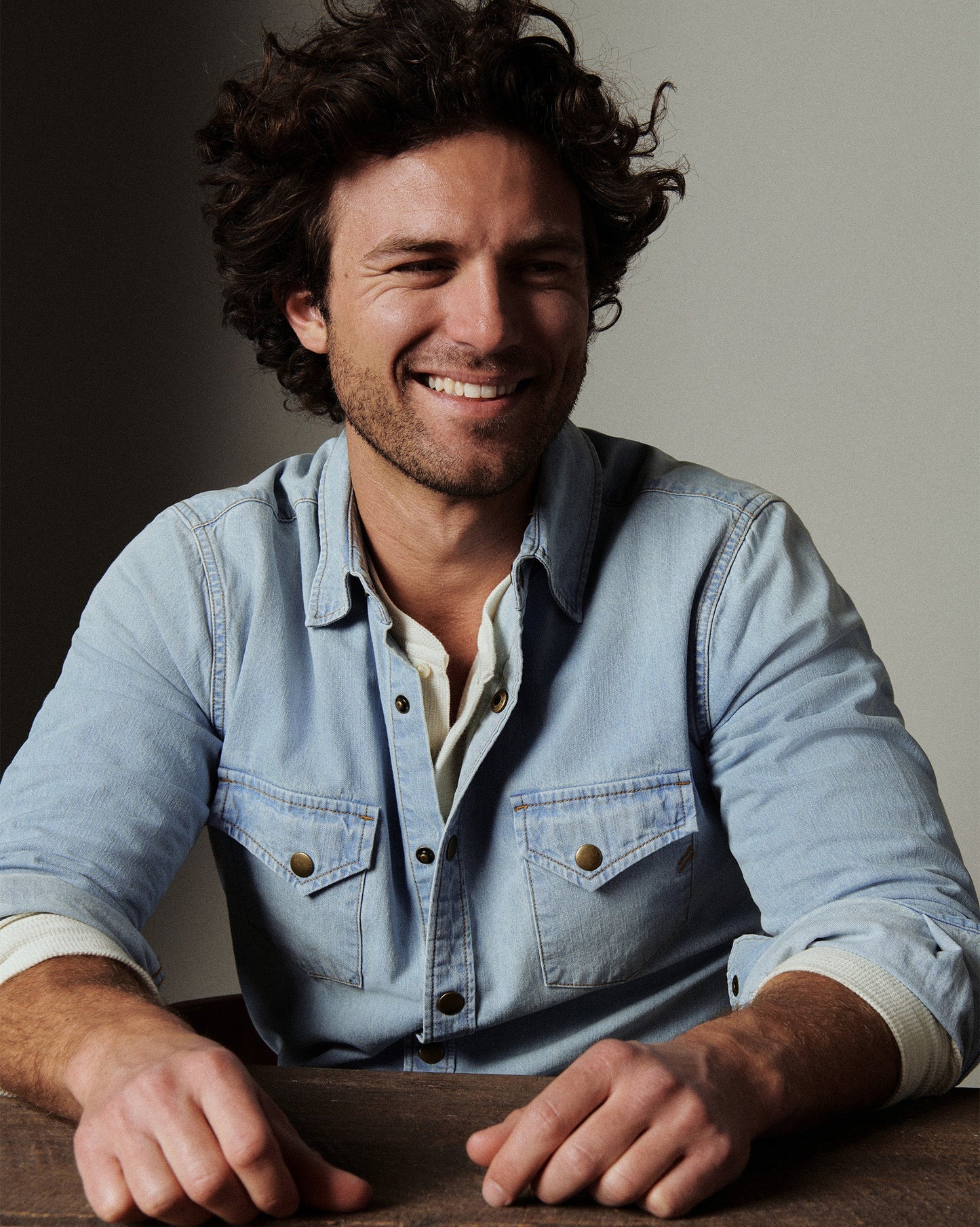 Billy Reid Washed Shoals Denim Shirt
