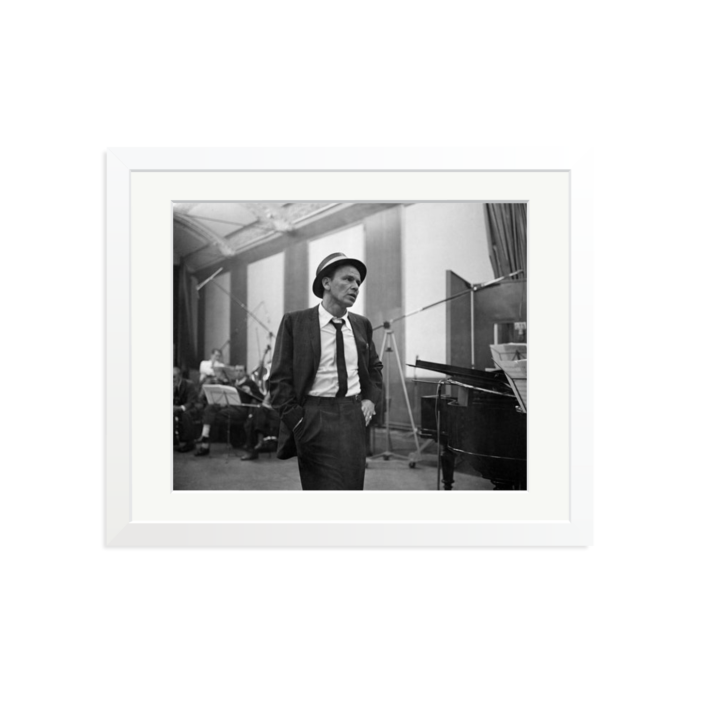 Frank Sinatra Recording 1964 Framed Print