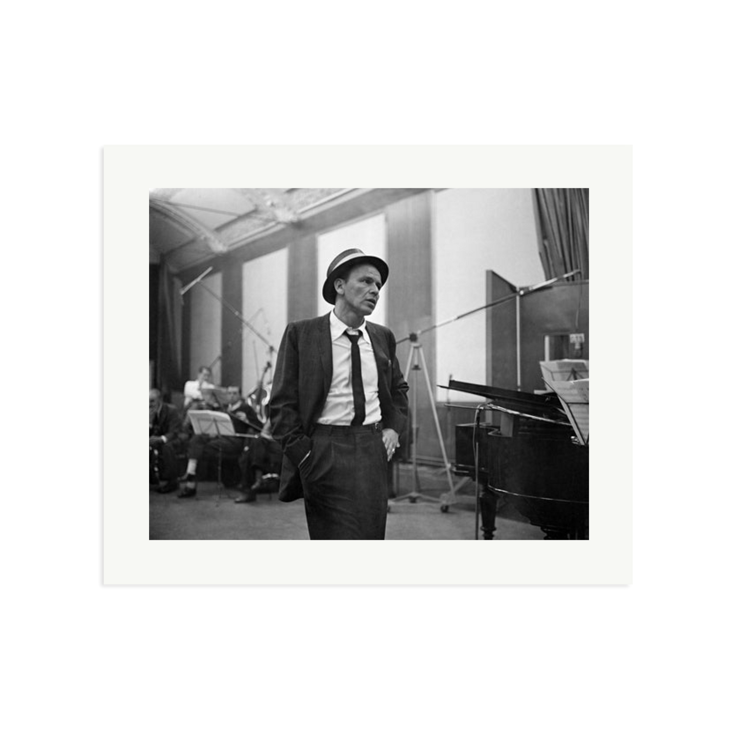 Frank Sinatra Recording 1964 Framed Print