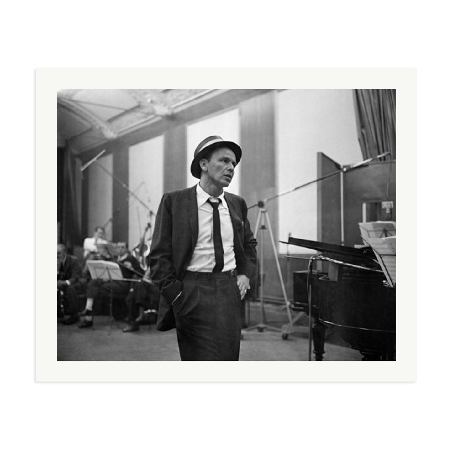 Frank Sinatra Recording 1964 Framed Print