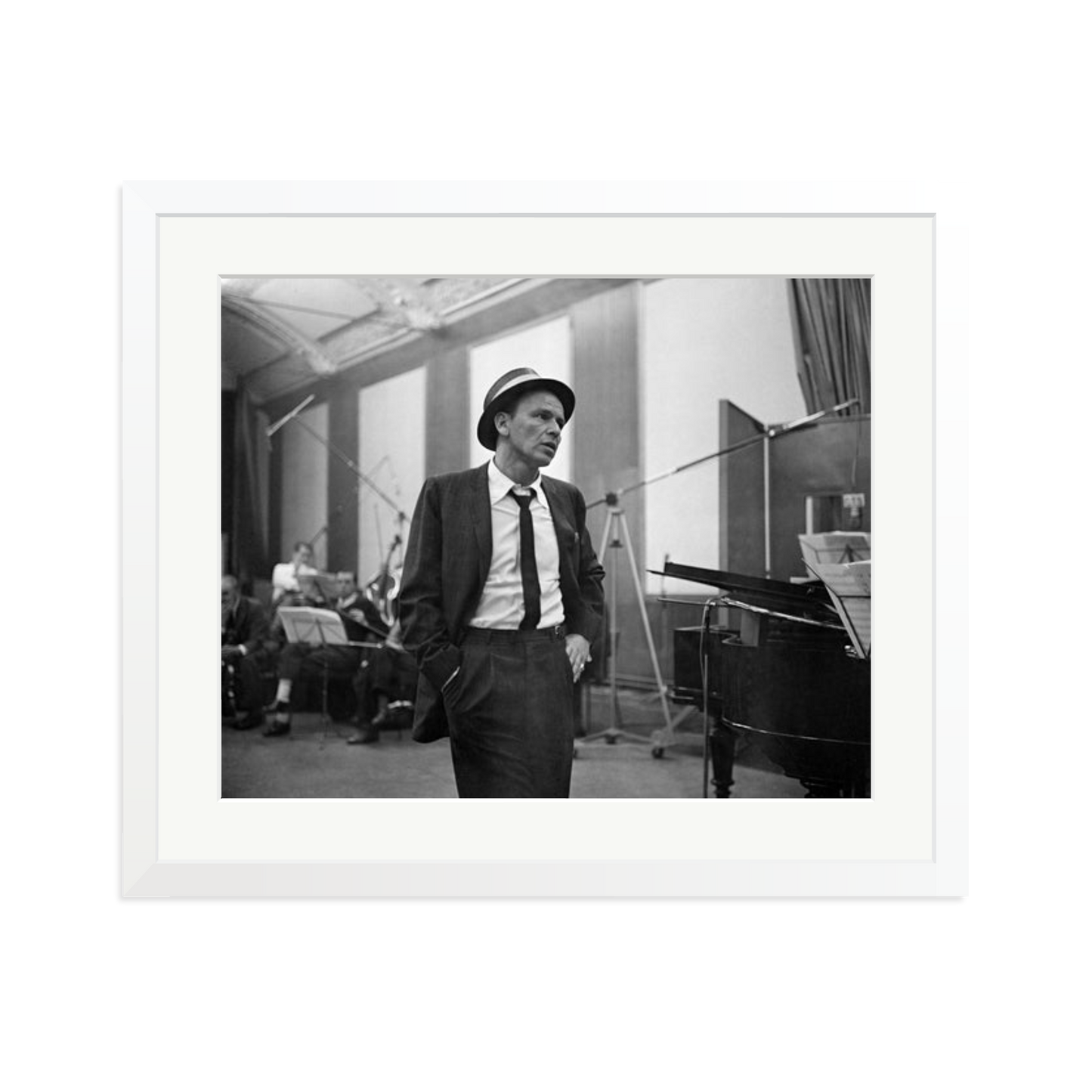 Frank Sinatra Recording 1964 Framed Print