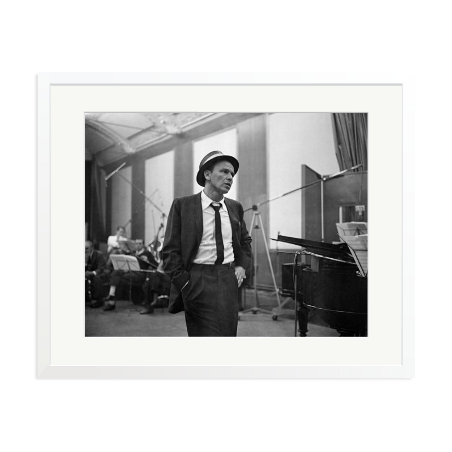 Frank Sinatra Recording 1964 Framed Print