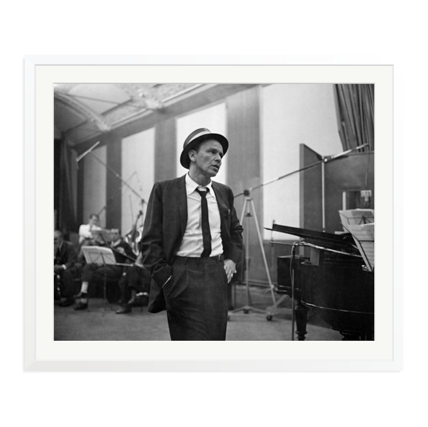 Frank Sinatra Recording 1964 Framed Print
