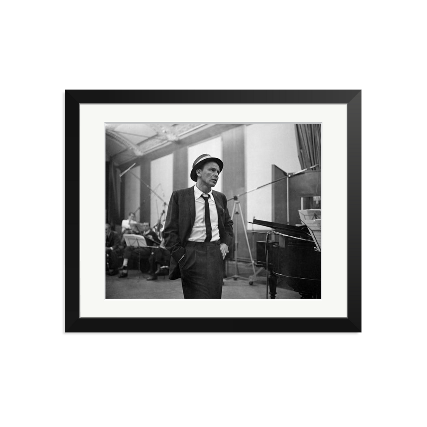 Frank Sinatra Recording 1964 Framed Print