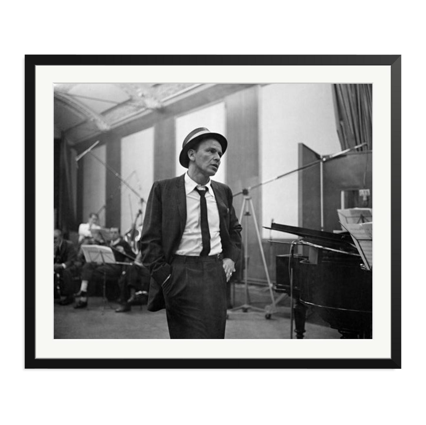 Frank Sinatra Recording 1964 Framed Print