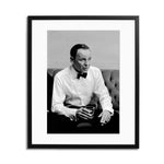 Sinatra Drinking Framed Print - Black Frame