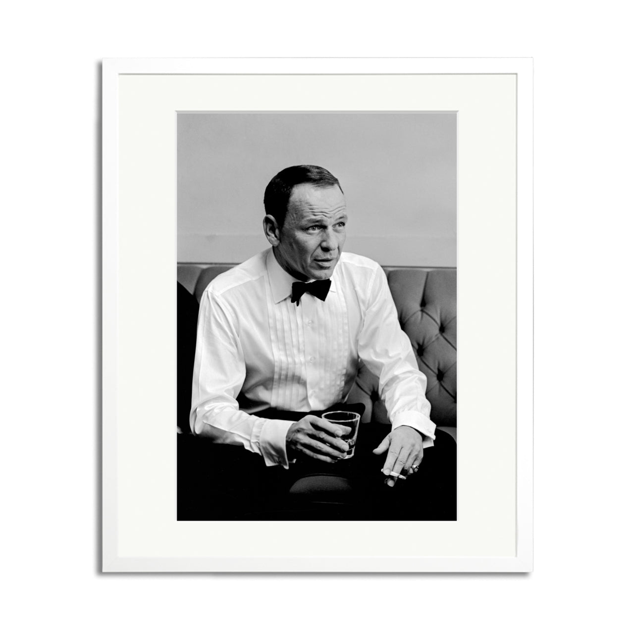 Sinatra Drinking Framed Print