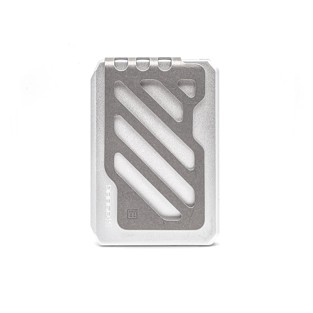 Dango SK1 Slide Kick Wallet with Titanium Money Clip Satin Silver