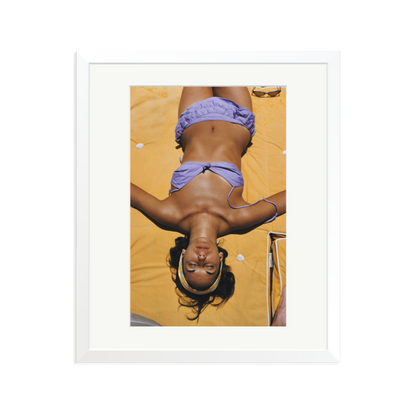 Slim Aarons 'Bianca Volpato' Framed Print White Large