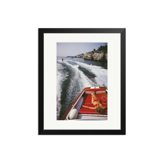 Slim Aarons 'Leisure In Antibes' Framed Print Black Medium