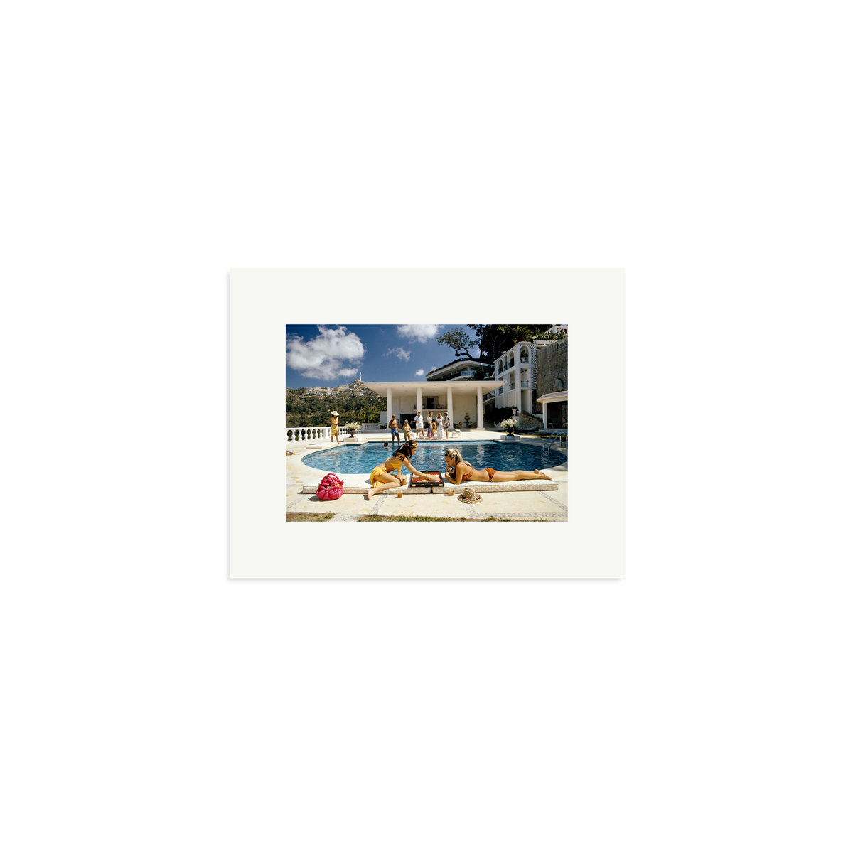 Slim Aarons 'Poolside Backgammon' Print Only Small