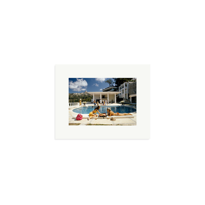 Slim Aarons 'Poolside Backgammon' Print Only Small