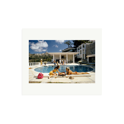 Slim Aarons 'Poolside Backgammon' Print Only Large
