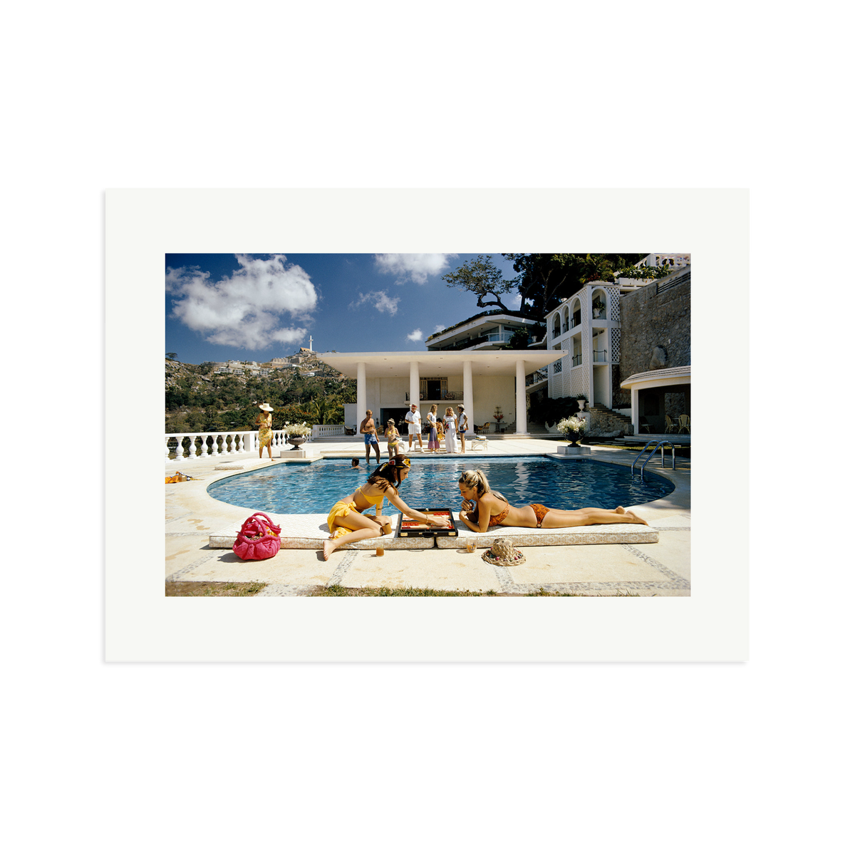 Slim Aarons 'Poolside Backgammon' Print Only XL