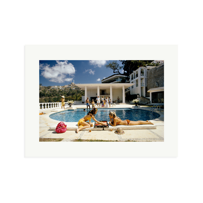 Slim Aarons 'Poolside Backgammon' Print Only XL