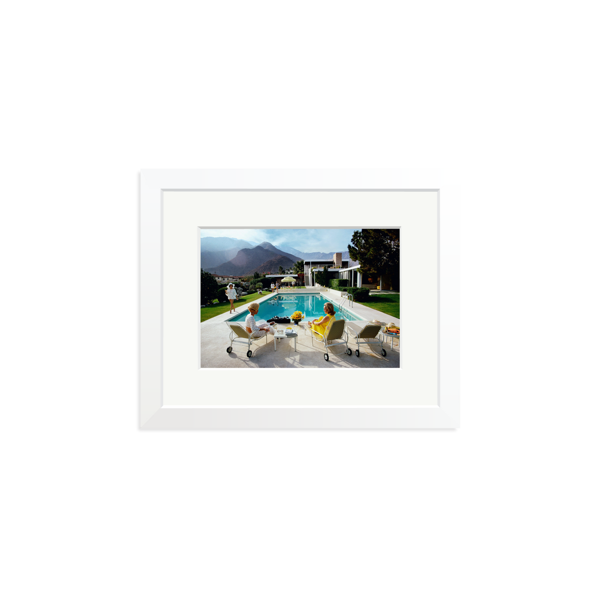 Slim Aarons 'Poolside Gossip' White Small