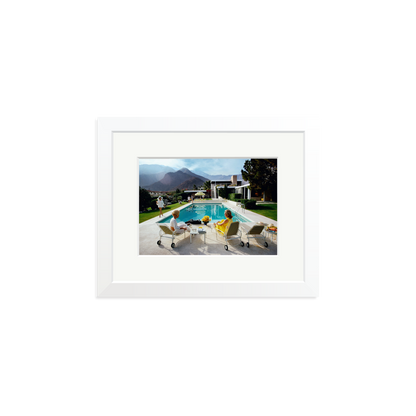 Slim Aarons 'Poolside Gossip' White Small