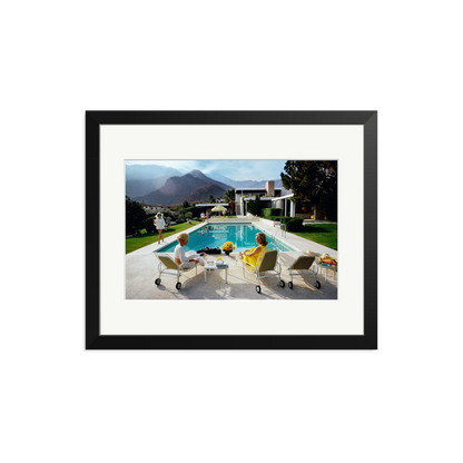 Slim Aarons 'Poolside Gossip' Black Medium