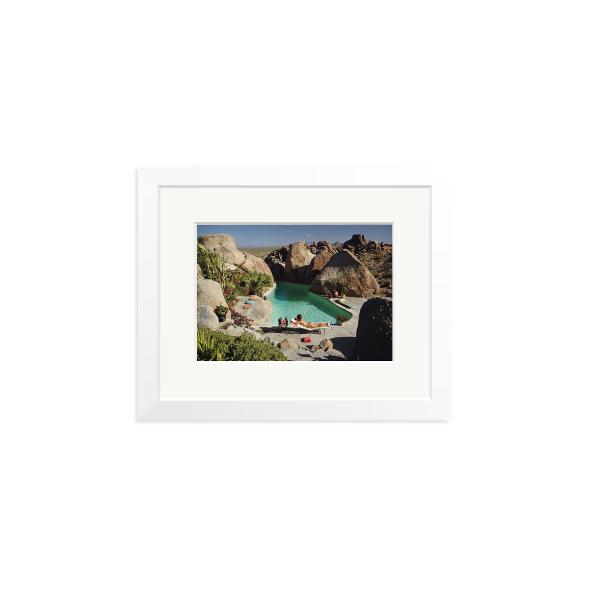 Slim Aarons 'Sunbathing In Arizona' White Small