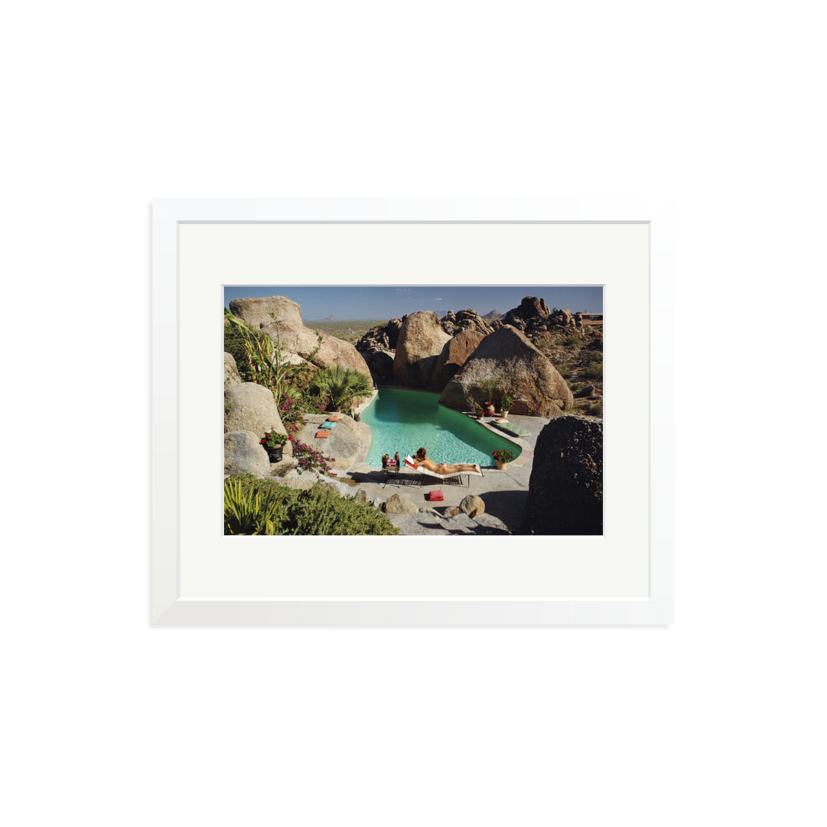 Slim Aarons 'Sunbathing In Arizona' White Medium