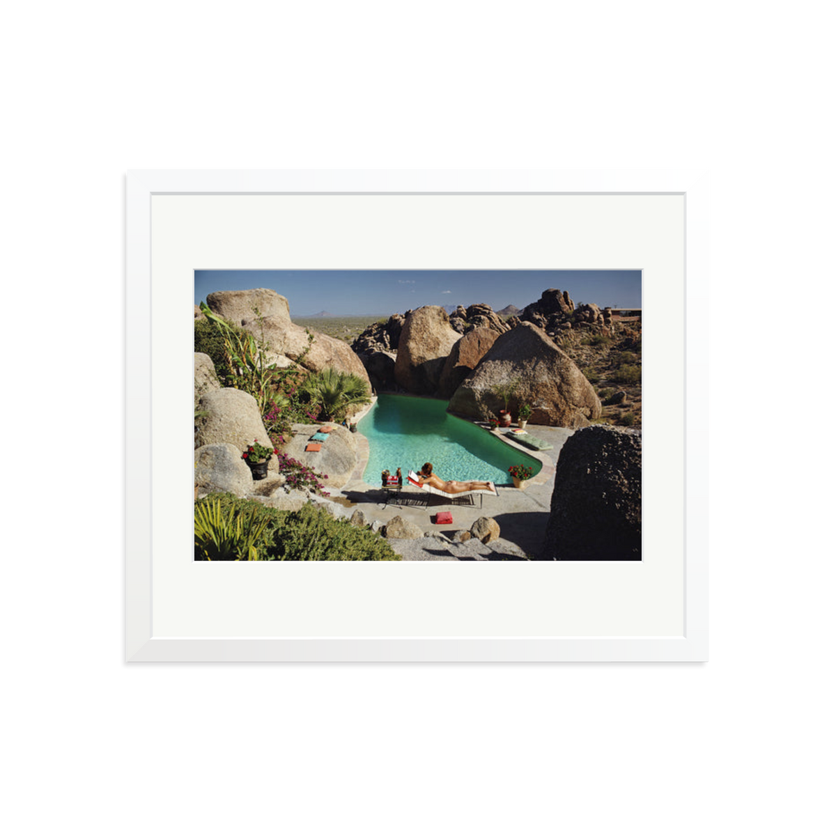 Slim Aarons 'Sunbathing In Arizona' White Large
