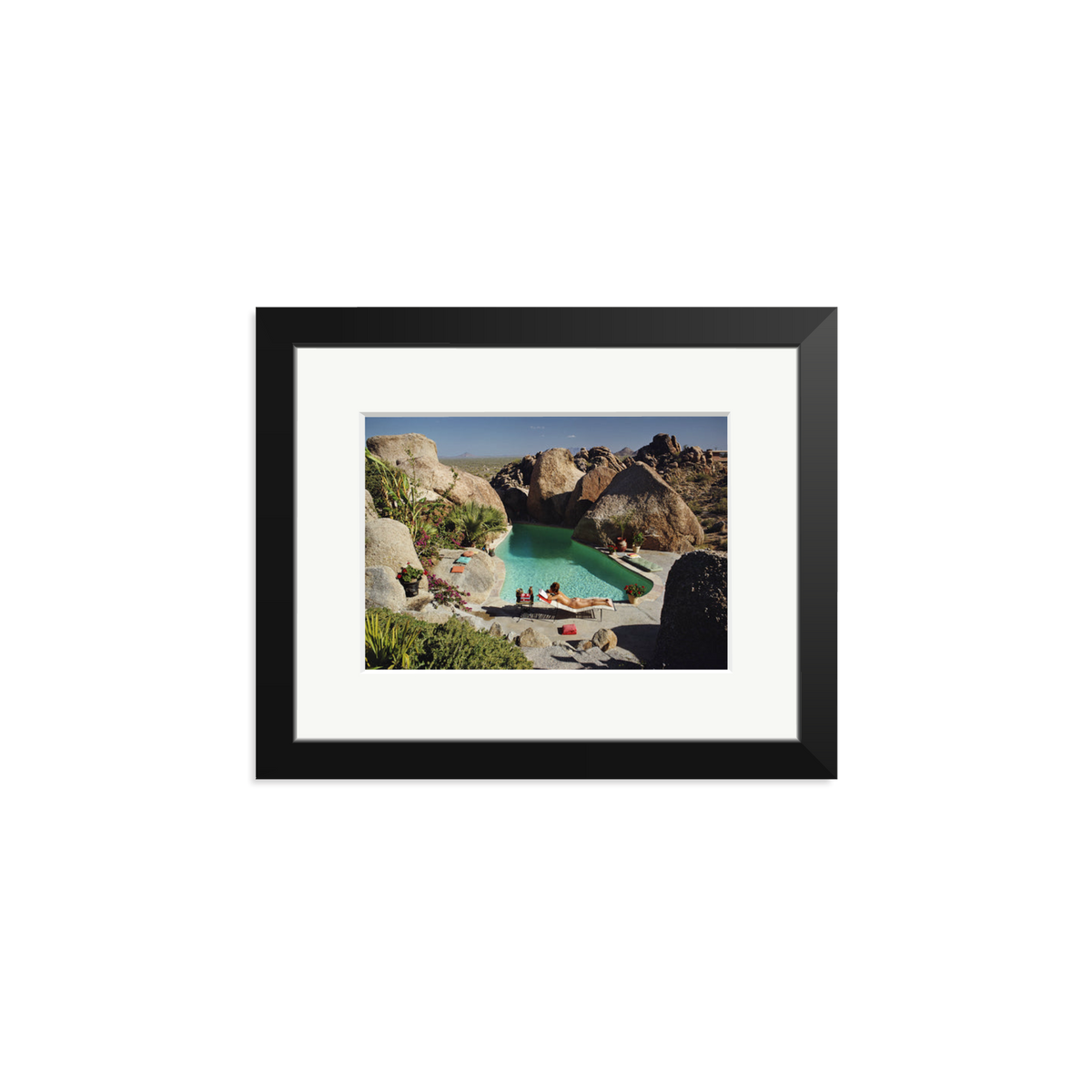 Slim Aarons 'Sunbathing In Arizona' Black Small