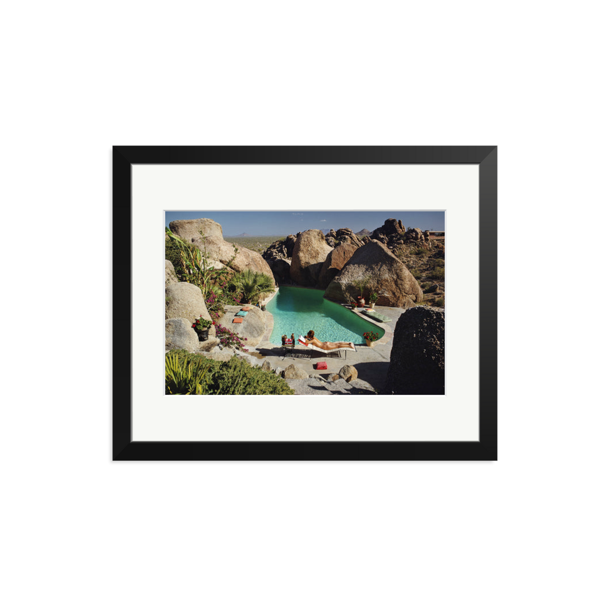 Slim Aarons 'Sunbathing In Arizona' Black Medium