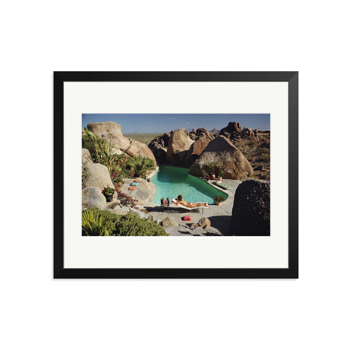 Slim Aarons 'Sunbathing In Arizona' Black Large