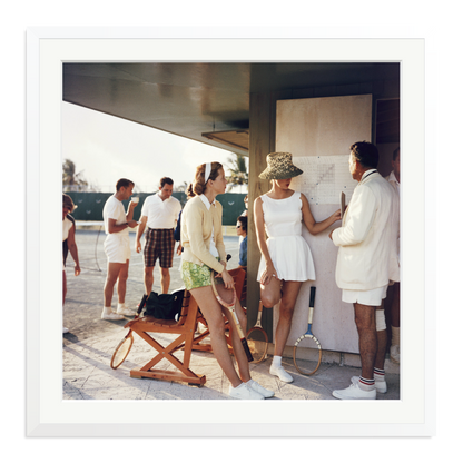 Slim Aarons 'Tennis in the Bahamas' Framed Print White XXL