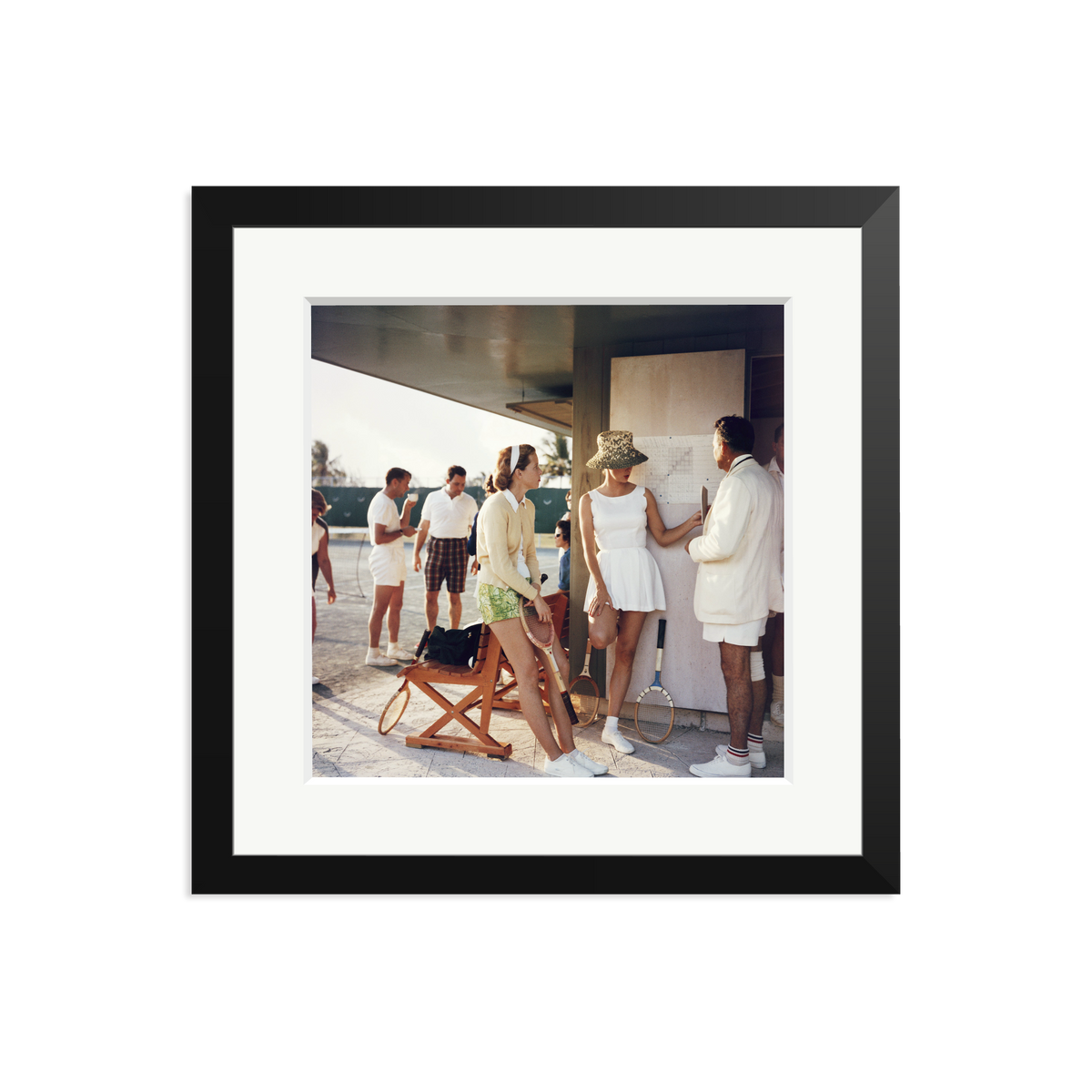 Slim Aarons 'Tennis in the Bahamas' Framed Print Black Medium