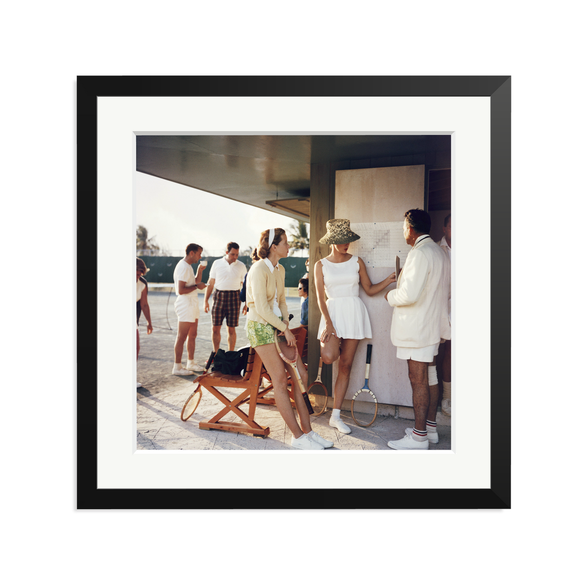 Slim Aarons 'Tennis in the Bahamas' Framed Print Black Large