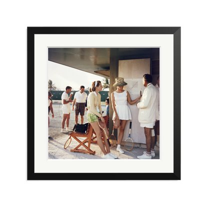 Slim Aarons 'Tennis in the Bahamas' Framed Print Black Large