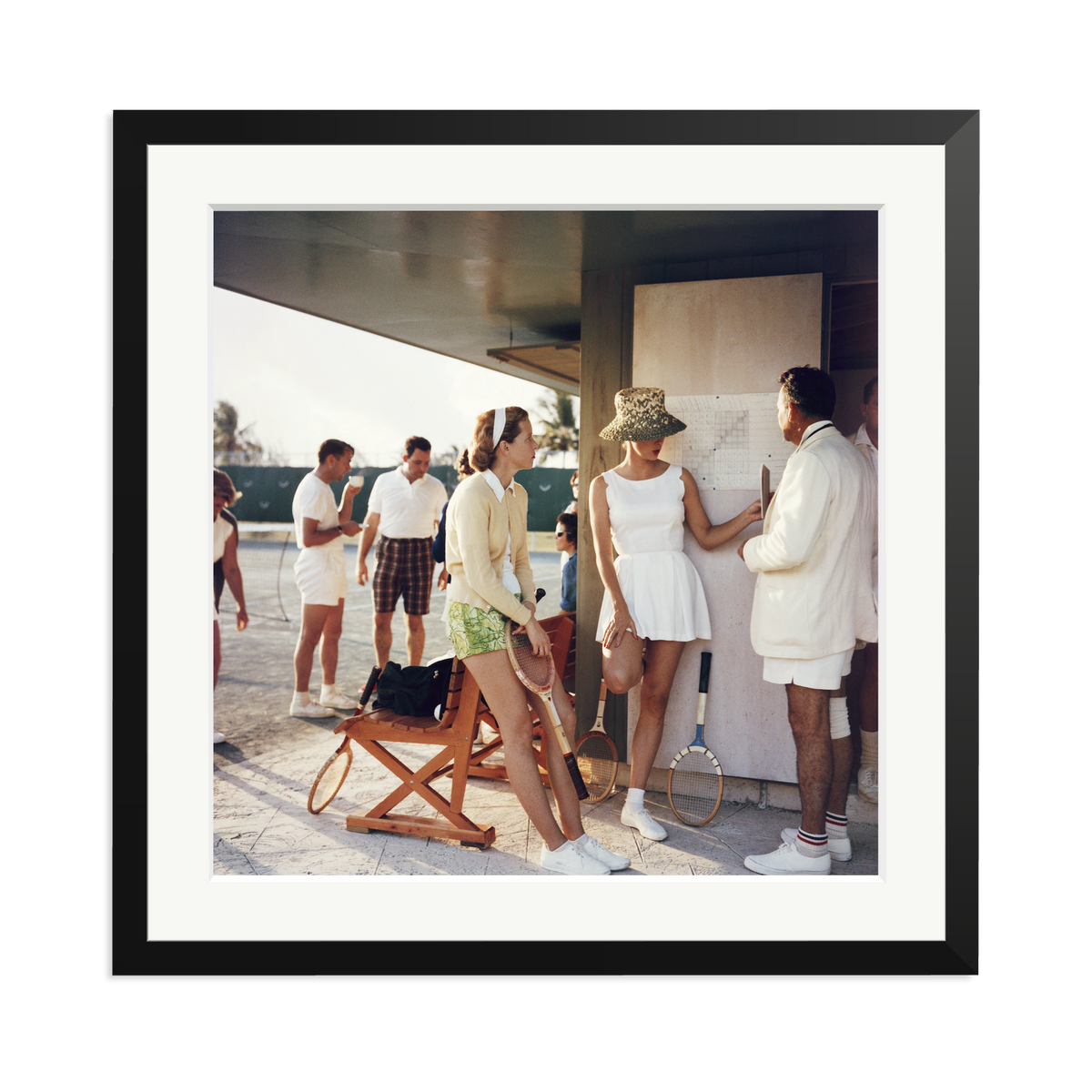 Slim Aarons 'Tennis in the Bahamas' Framed Print Black XL