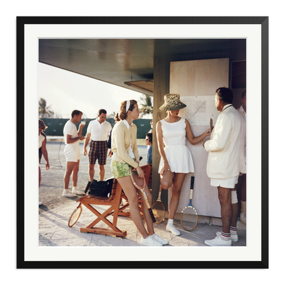 Slim Aarons 'Tennis in the Bahamas' Framed Print Black XXL