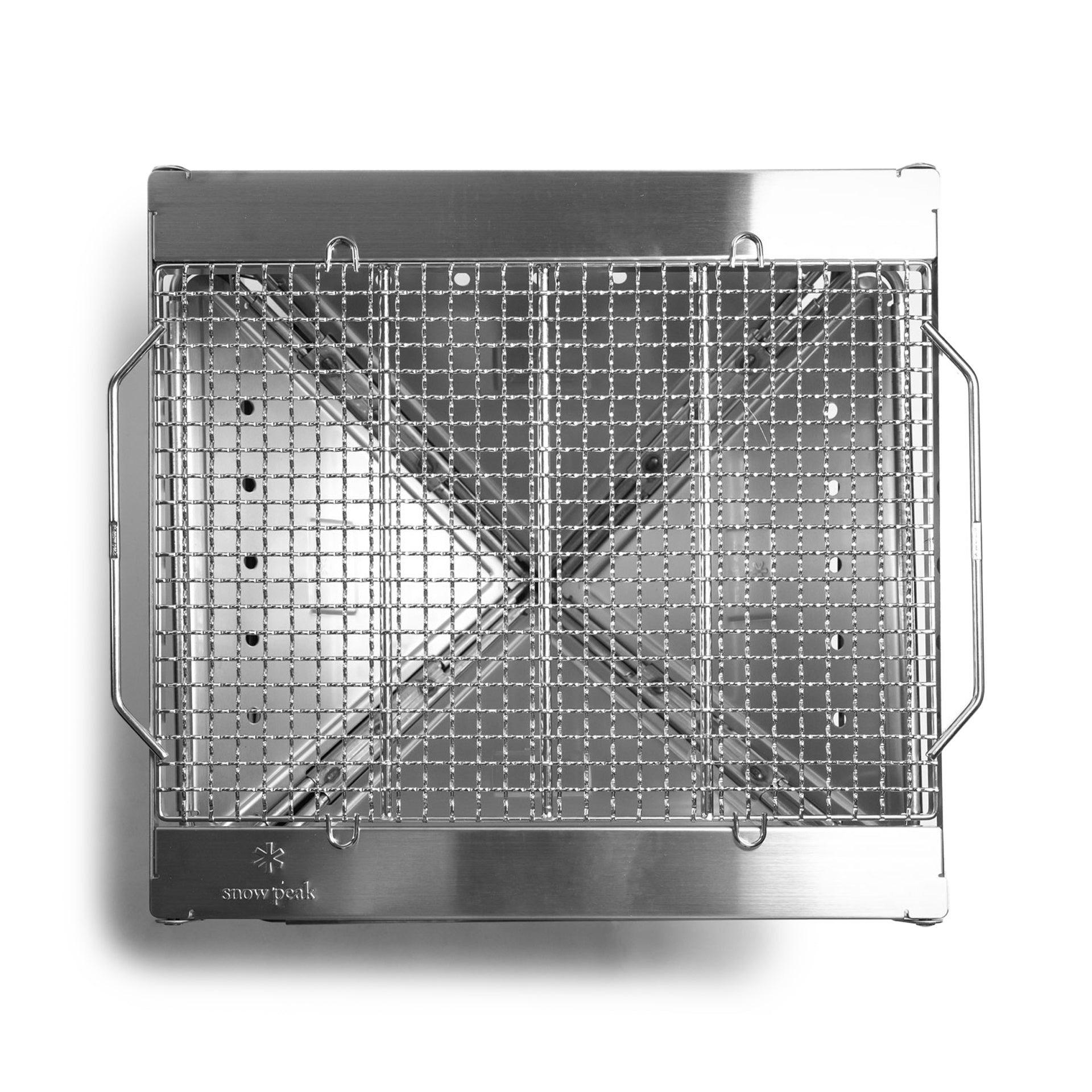 Snow Peak ST-032RS Pack & Carry Fireplace L – Braciere Portatile Pieghevole In Acciaio Inox, Giapponese