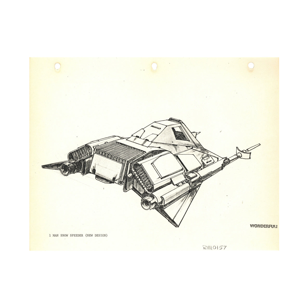 Star Wars: The Empire Strikes Back - Ralph McQuarrie: One-Man Snow Speeder Print