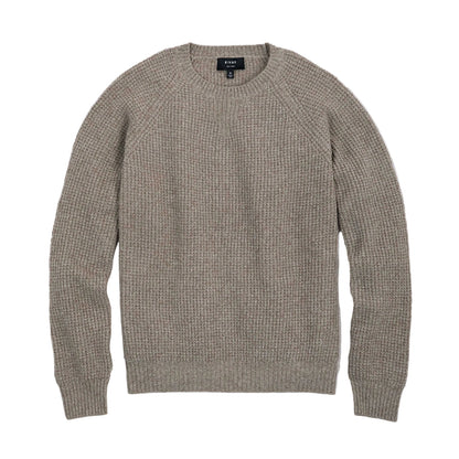 Rivay Sonny Waffle Sweater in Khaki Marl