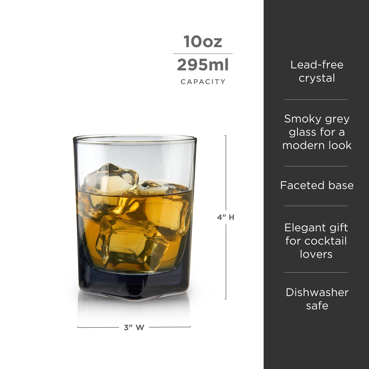 Hexagonal Crystal Double Old Fashioned Glasses