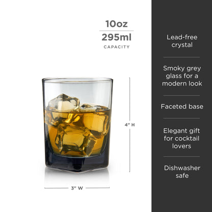 Hexagonal Crystal Double Old Fashioned Glasses