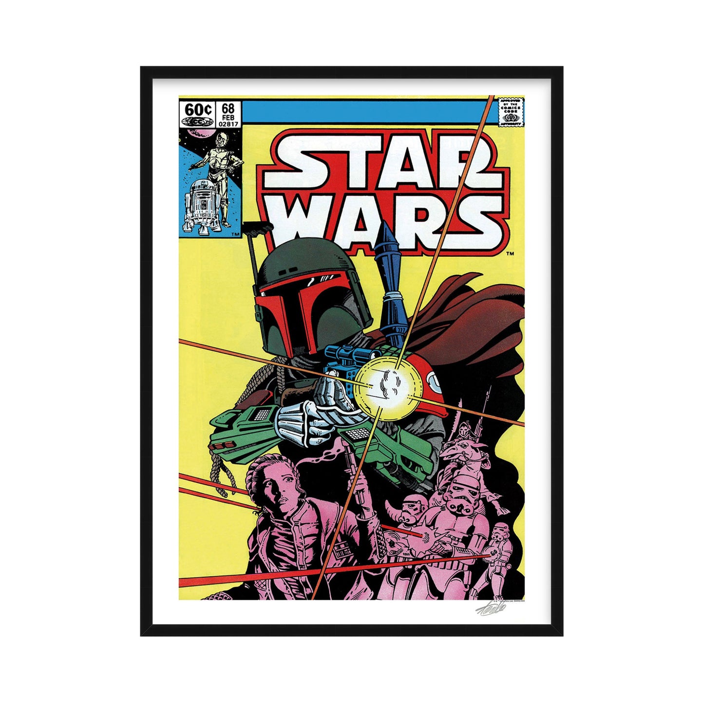 Stan Lee-Signed Star Wars #68 Comic Print