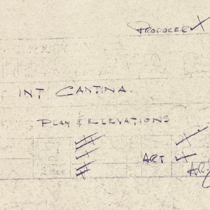 Star Wars Lucasfilm Original Mos Eisley Cantina Blueprint