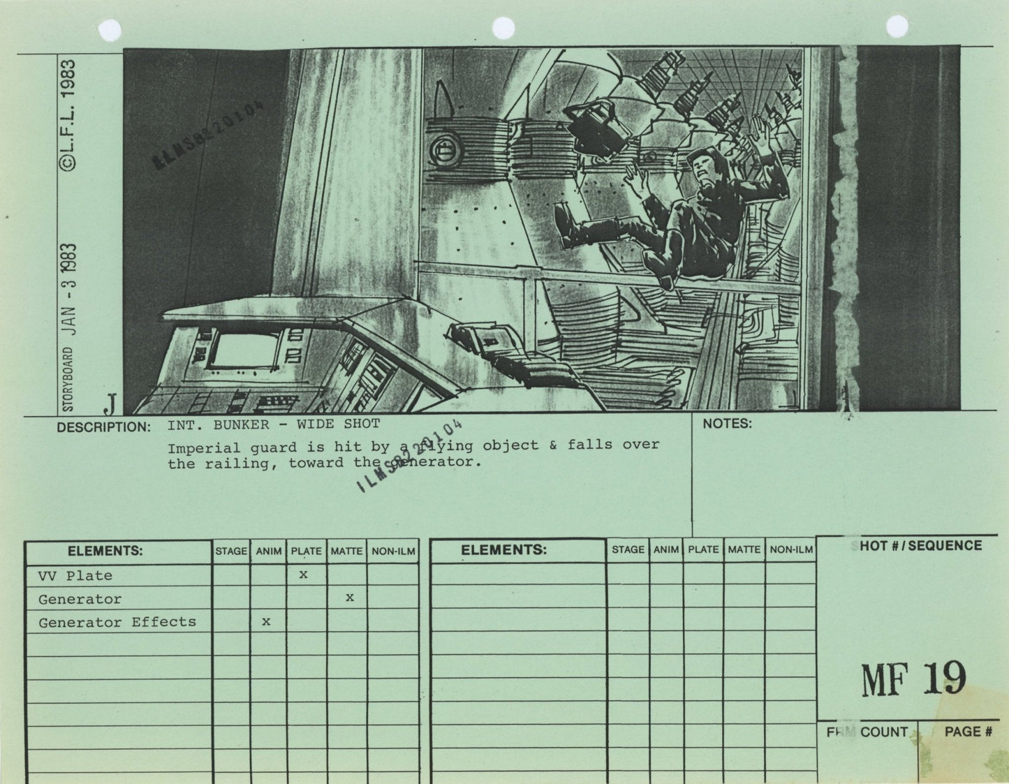 Star Wars: Return of the Jedi - VFX Storyboard: Misc. Forest 19